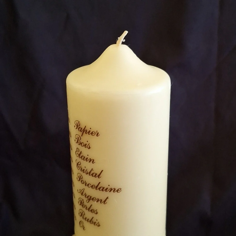 Vintage French Anniversary Candle